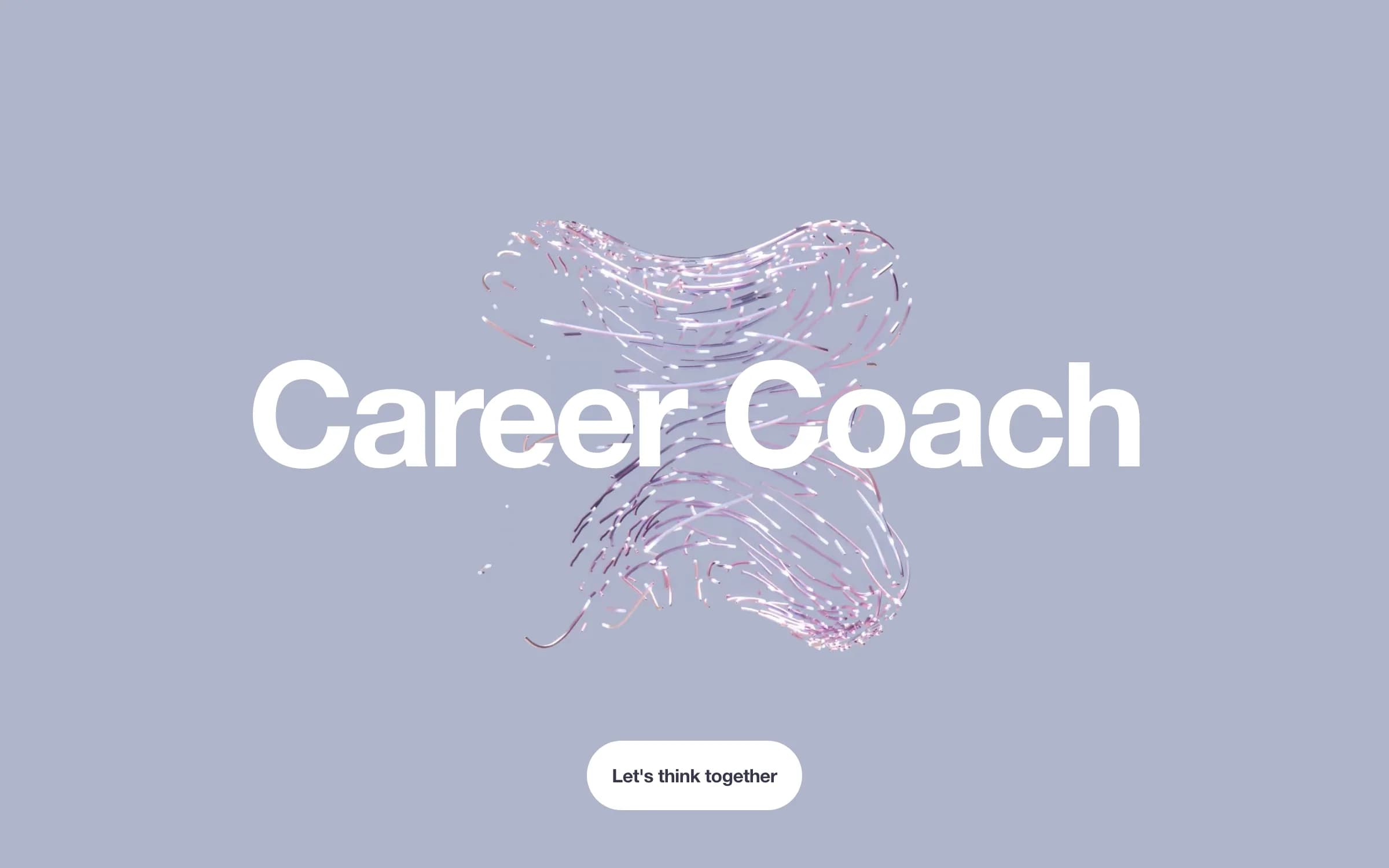 Úvod Career Coach s vlastným animovaným tvarom a farbou